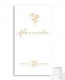 Złocone menu weselne...