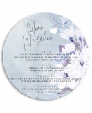 Menu weselne błękitne z...