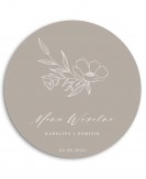Menu weselne szare - okrągłe
