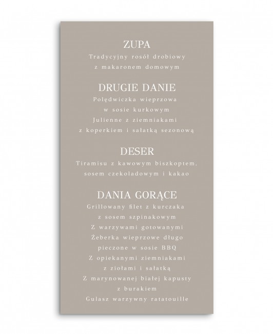 Eleganckie menu weselne z...