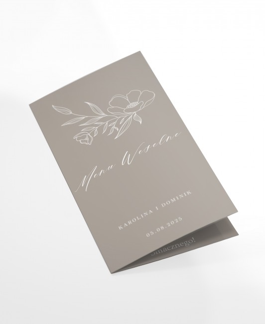 Składane menu weselne na...