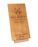 Drewniane menu weselne z...