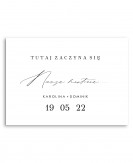 Tablica powitalna dla gości...