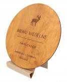 Drewniane menu weselne...