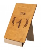 Drewniany numer stolika...