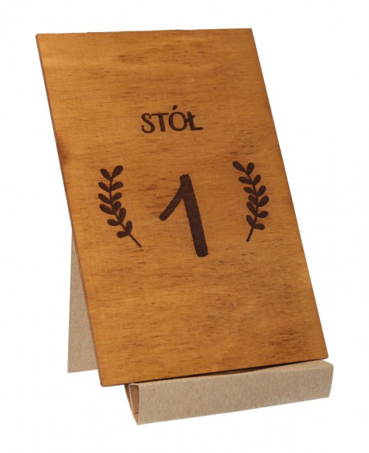 Drewniany numer stolika...