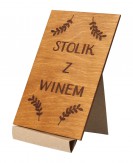 Drewniana karta z nazwą...