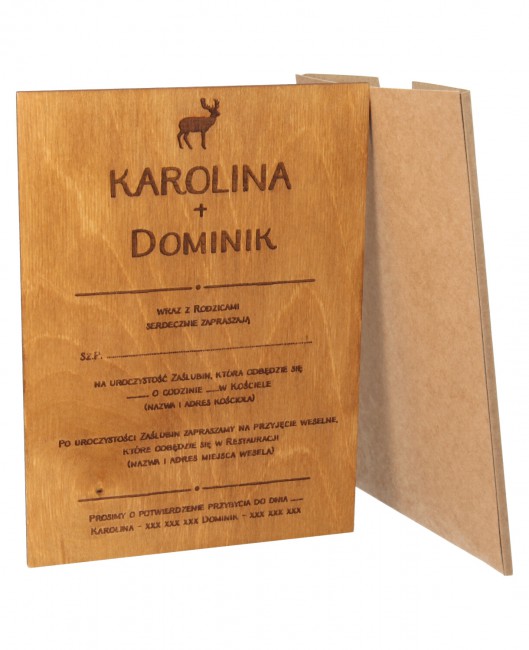 Grawerowane drewniane...