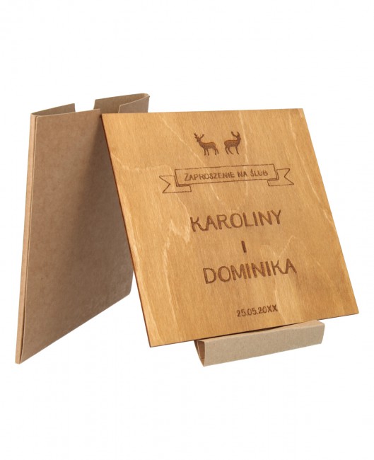 Drewniane zaproszenie...