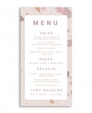 Prostokątne menu weselne z...