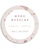 Menu weselne okrągłe z...