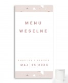 Menu weselne z różowym...