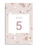 Numer stolika - różowe...