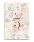 Numer stołu klasyczny z różami