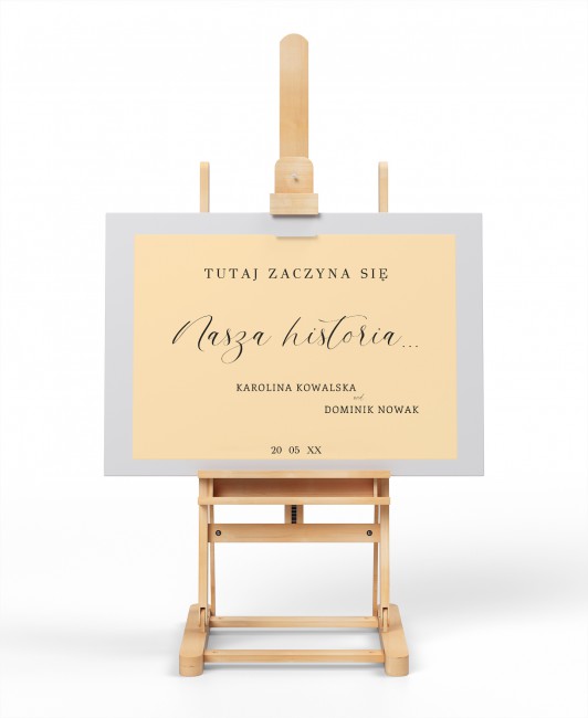 Tablica powitalna dla gości...