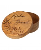 Okrągłe drewniane pudełko...