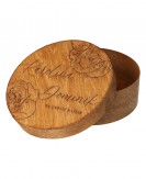 Okrągłe drewniane pudełko...