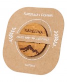 Drewniany magnes ślubny z...