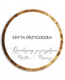 Ślubna naklejka ze złoconym...