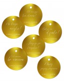 Złote zawieszki z hasłami...