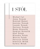 Karta z listą gości przy...