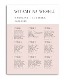 Tablica z listą gości przy...