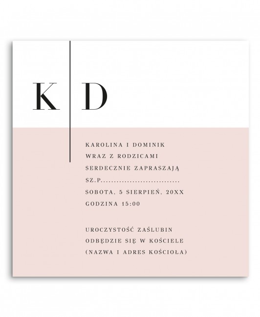 Zaproszenie kwadratowe na...