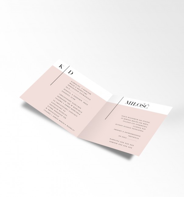 Ślubne zaproszenie składane...