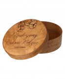 Okrągłe drewniane pudełko...