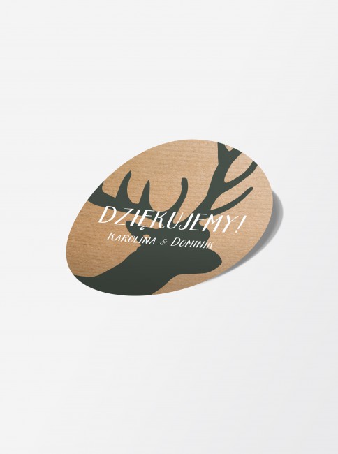 Rustykalna naklejka ślubna...