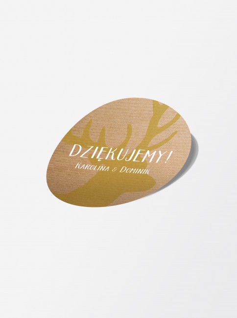 Rustykalna naklejka ślubna...