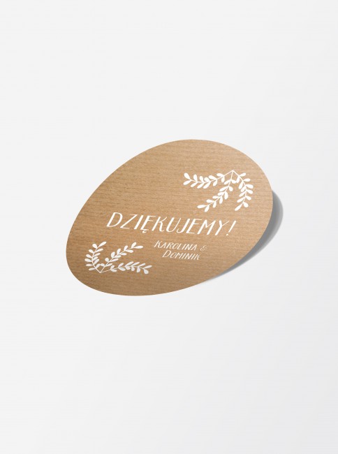 Rustykalna ślubna naklejka...