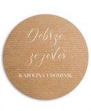 Naklejka ślubna kraftowa...