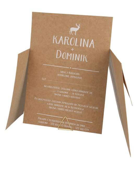 Kraftowe zaproszenie ślubne...
