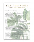 Złocony regulamin weselny z...