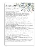 Karta regulaminu weselnego...