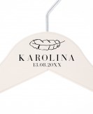 Biały ślubny wieszak...