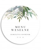 Menu weselne okrągłe z...