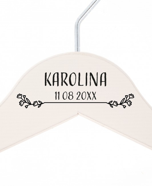 Drewniany wieszak biały w...