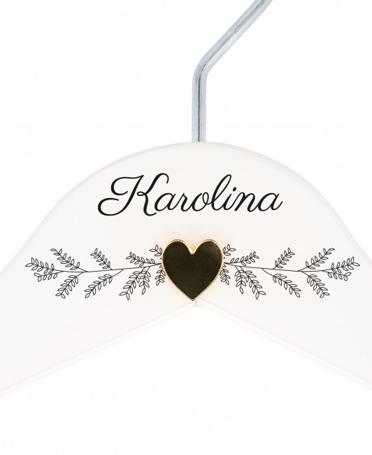 Drewniany biały wieszak dla...