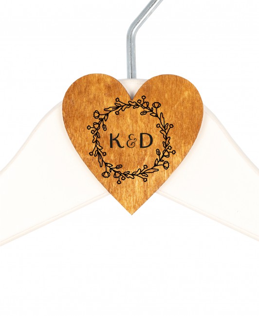 Biały wieszak ślubny z...