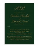 Zielone zaproszenie glamour...