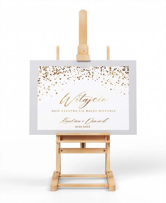 Tablica powitalna dla gości...