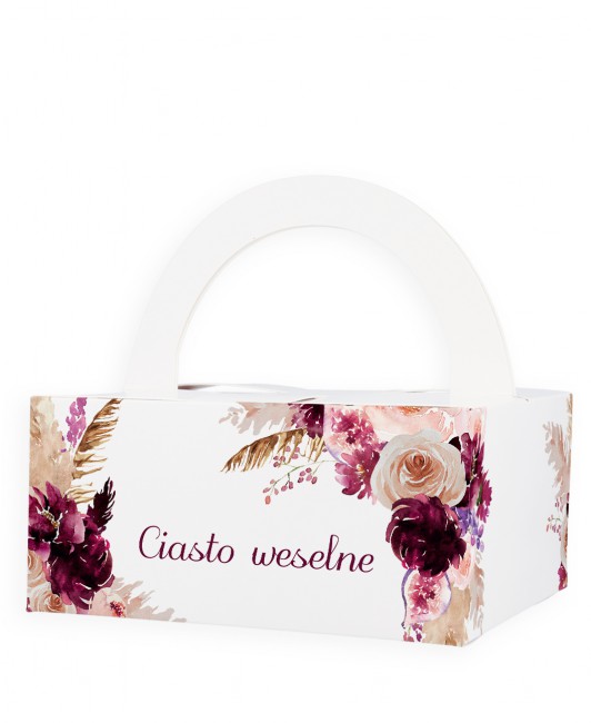 Pudełko na ciasto weselne z...