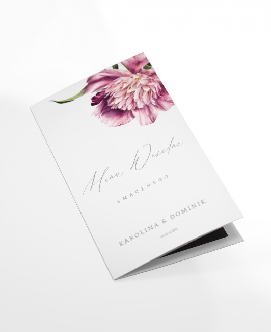 Menu weselne składane z...