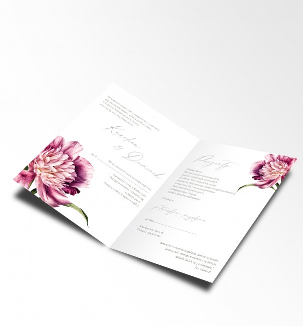 Składane zaproszenie ślubne...