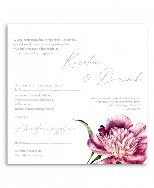Ślubne zaproszenie...