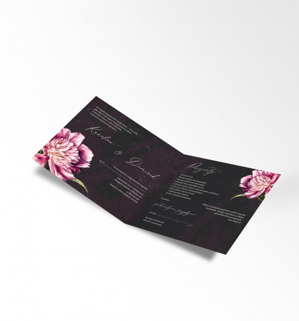 Składane zaproszenie ślubne...