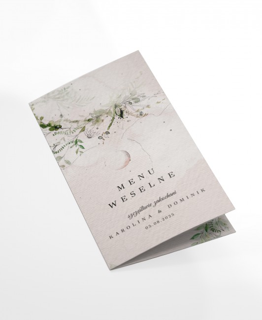 Menu weselne składane w...