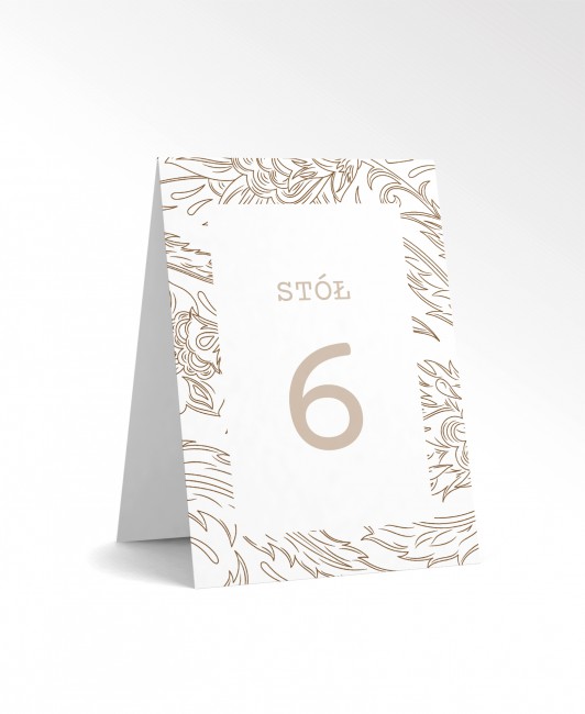 Numeracja stolika weselnego...